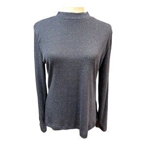 Violets & Roses Womens Shimmer Metal Blouse~Size Large~Night Sky~Stitch Fix NWT